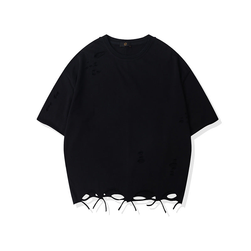 Men's Summer plus Size Loose Sports Top Retro Short Sleeve Outerwear T-shirt Men Top