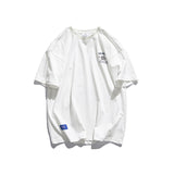 Varsity Jacket for Men Baseball Jackets Short-Sleeved T-shirt Men's Casual Cartoon Baseball Boy Letter Print Loose Sports round Neck