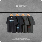 Men's Spring and Summer Large Size Top Loose Short Sleeve Casual Retro Sports T-shirt Men Top