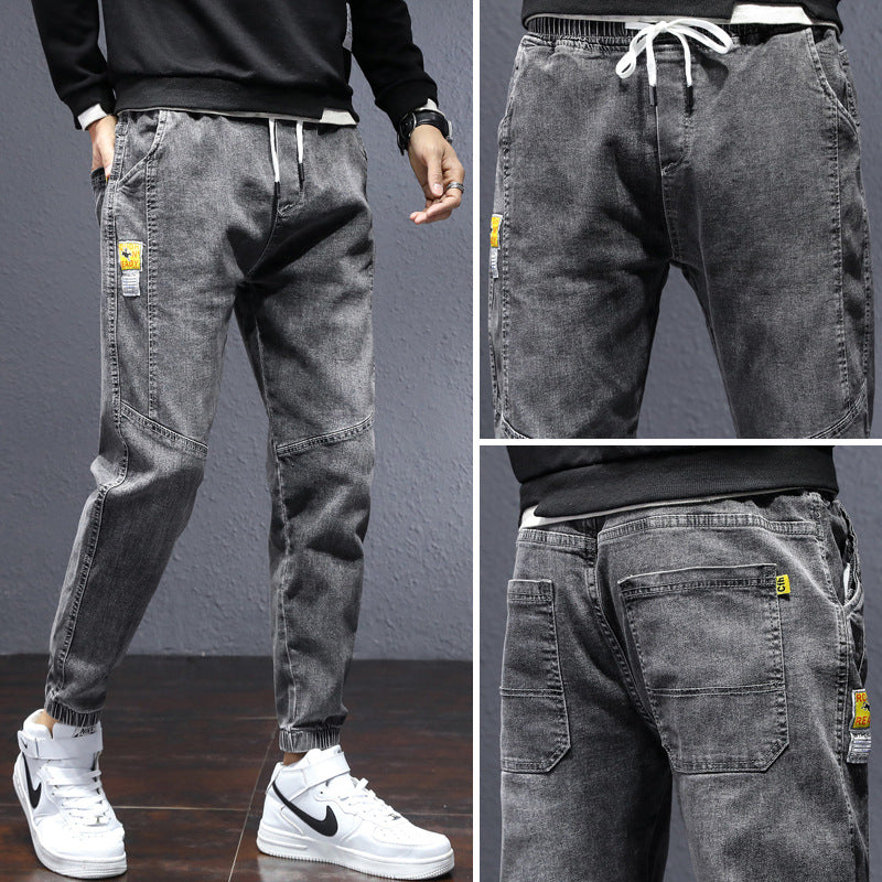 Relaxed Tapered Jean Spring and Autumn Fashion All-Match Casual plus Size Harem Denim