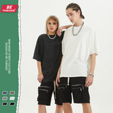 Men's Spring and Summer Short Sleeves Retro Large Size Loose Sports Vest Top T-shirt Men Men Top