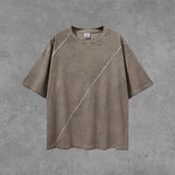 Men's Spring and Summer Short Sleeves Retro Large Size Loose Sports Vest Top T-shirt Men Men Top