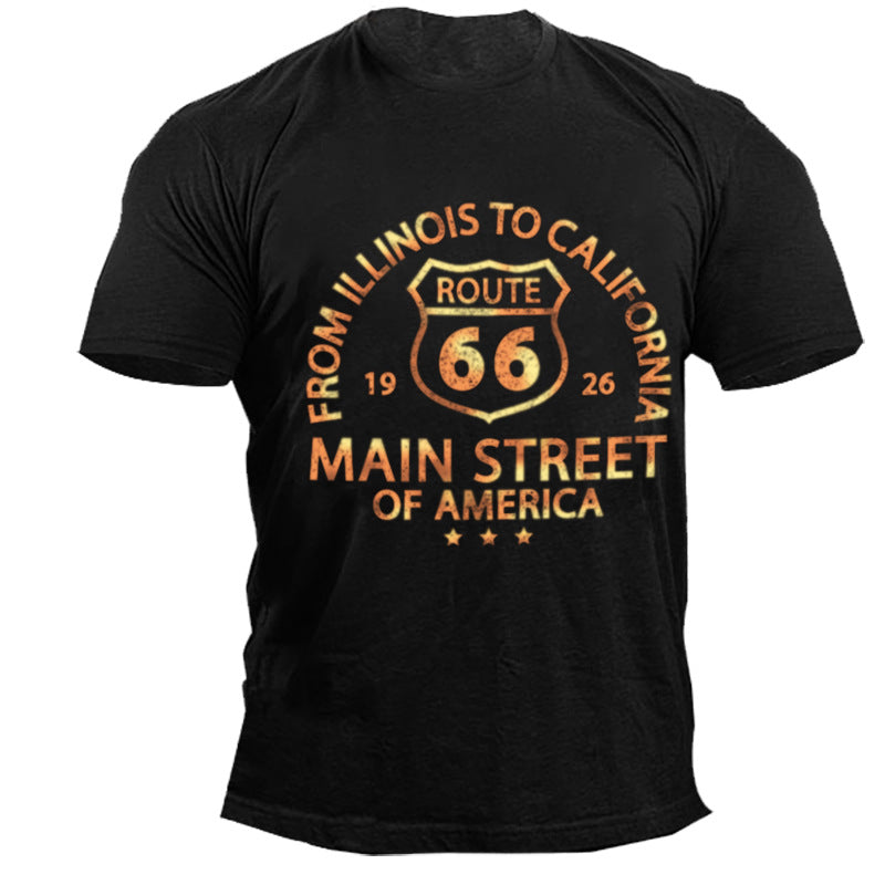 Man T Shirt round Neck Loose Print
