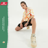 Men's Summer Loose Short Sleeves plus Size Retro Sports Top T-shirt Men's Top