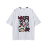 Men's Summer Retro plus Size Loose Top Casual Art Style Short Sleeve T-shirt Men's Top