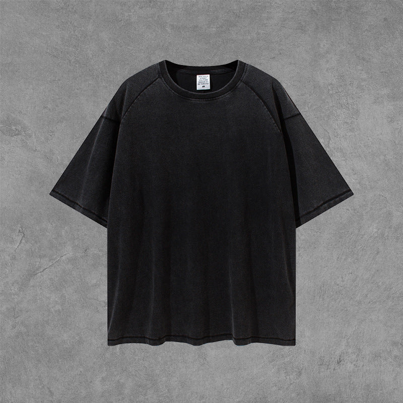 Men's Summer plus Size Vest Retro Sports Casual Top Loose Short-Sleeved T-shirt Men's Men's Top