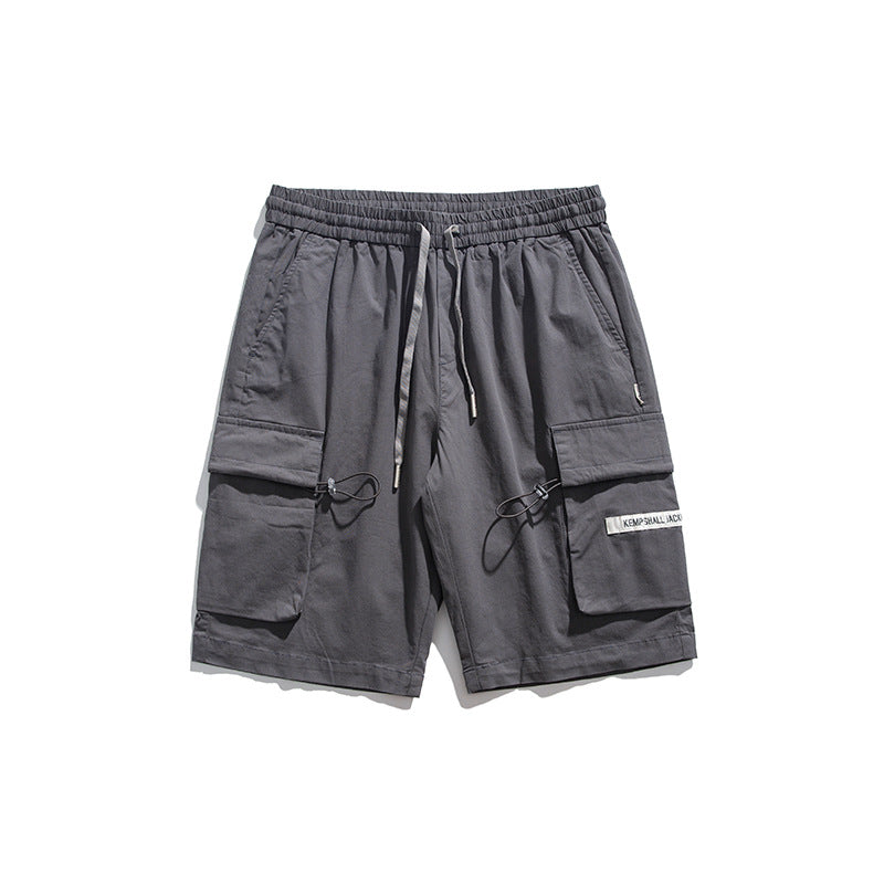 Men Pants Men's Clothes Summer Wear Retro Men's Shorts Casual Loose Two Bags Workwear Fifth Pants Fashion