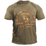 Man T Shirt round Neck Loose Print
