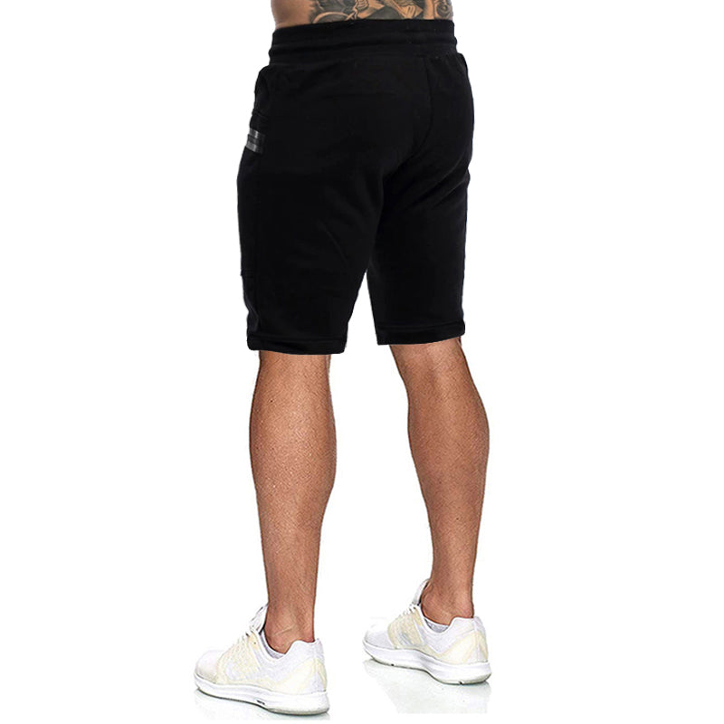 Men Shorts Sports Shorts Summer Men's Pocket Zipper Drawstring Sports Casual Shorts