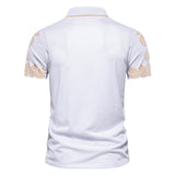 Men Shirt Fashion Slim Fit Shirt Short Sleeve Shirt Large Size Casual Top Men's Fashion Print Short Sleeve Lapel T-shirt Polo Shirt