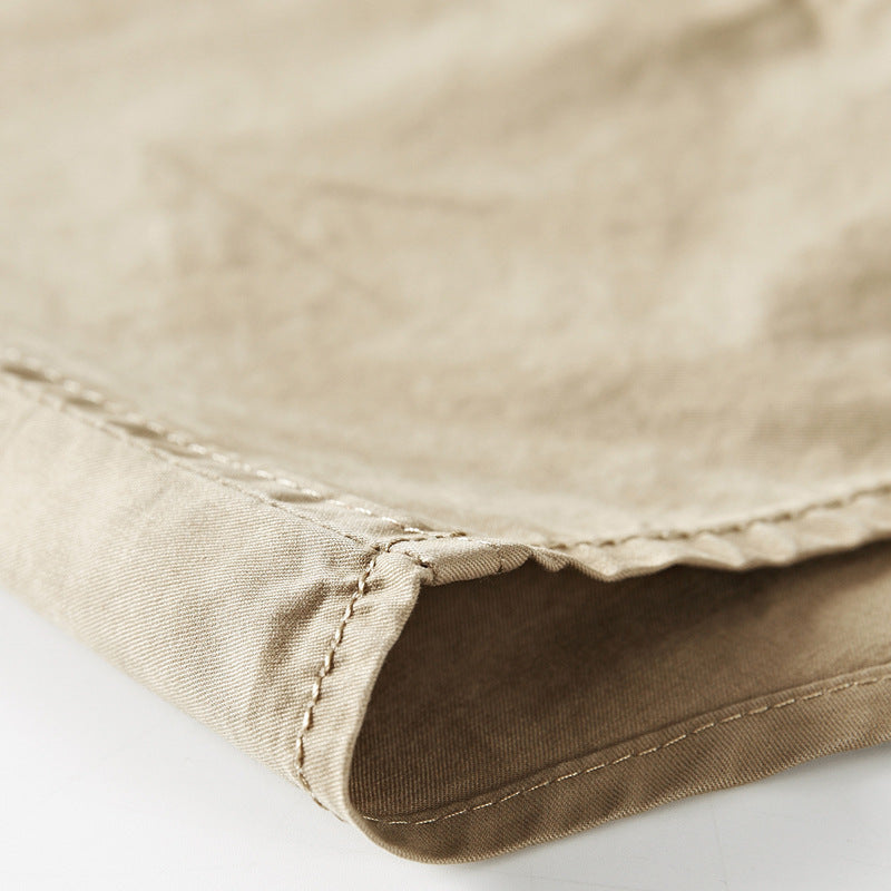 Military Pure Color Pocket Men Short Sleeve Slim Fit Shirt Pilot Cotton Shirts Air Force Shirt Summer Workwear Men's Short-Sleeved Shirt Outdoor Large Size Casual Pure Cotton Shirt Men