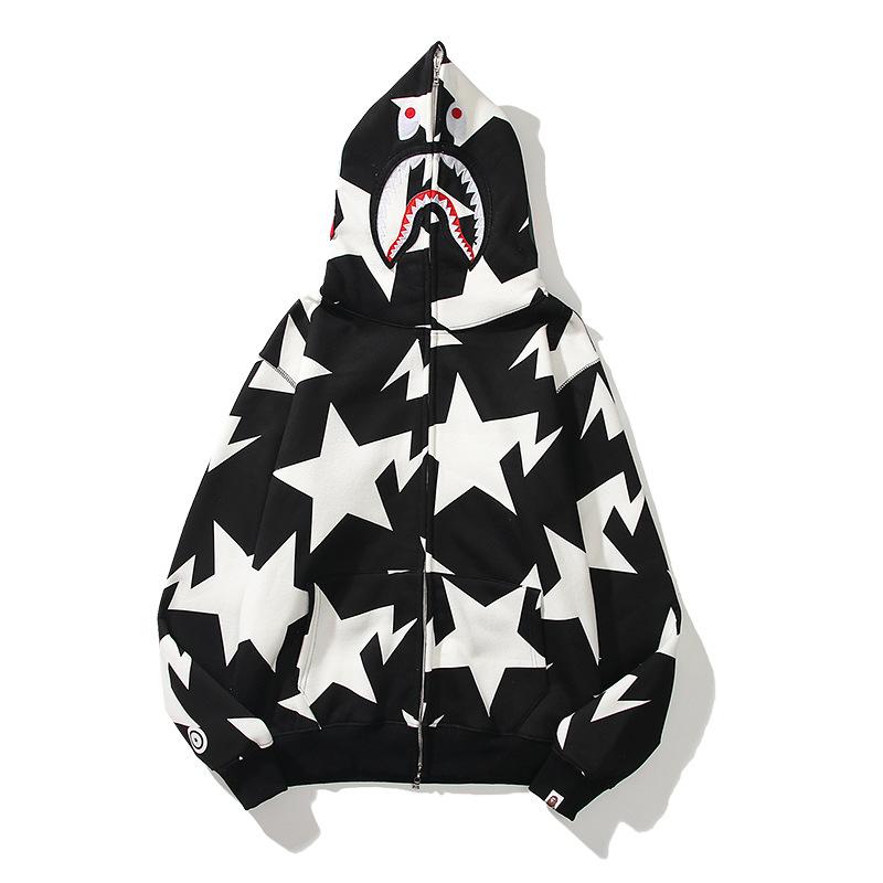 A Ape Print Hoodie Sweater Coat Hoodie Male and Female Couples Wear
