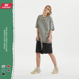 Men's Summer New Patchwork Loose Short-Sleeved Top Sports Casual Retro T-shirt Men's Men's Top