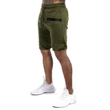Men Shorts Sports Shorts Summer Men's Pocket Zipper Drawstring Sports Casual Shorts