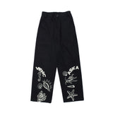 Cartoon Print Baggy Straight Trousers Men's Casual Pants Harajuku Style plus Size Retro Sports Trendy Trousers Men Pants