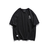 Varsity Jacket for Men Baseball Jackets Short-Sleeved T-shirt Men's Casual Cartoon Baseball Boy Letter Print Loose Sports round Neck