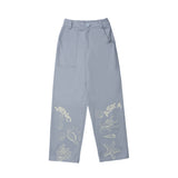 Cartoon Print Baggy Straight Trousers Men's Casual Pants Harajuku Style plus Size Retro Sports Trendy Trousers Men Pants