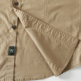 Military Pure Color Pocket Men Short Sleeve Slim Fit Shirt Pilot Cotton Shirts Air Force Shirt Summer Workwear Men's Short-Sleeved Shirt Outdoor Large Size Casual Pure Cotton Shirt Men