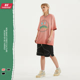 Men's Summer Short Sleeve Large Size Loose Retro Sports Top Vest T-shirt Men's Men Top