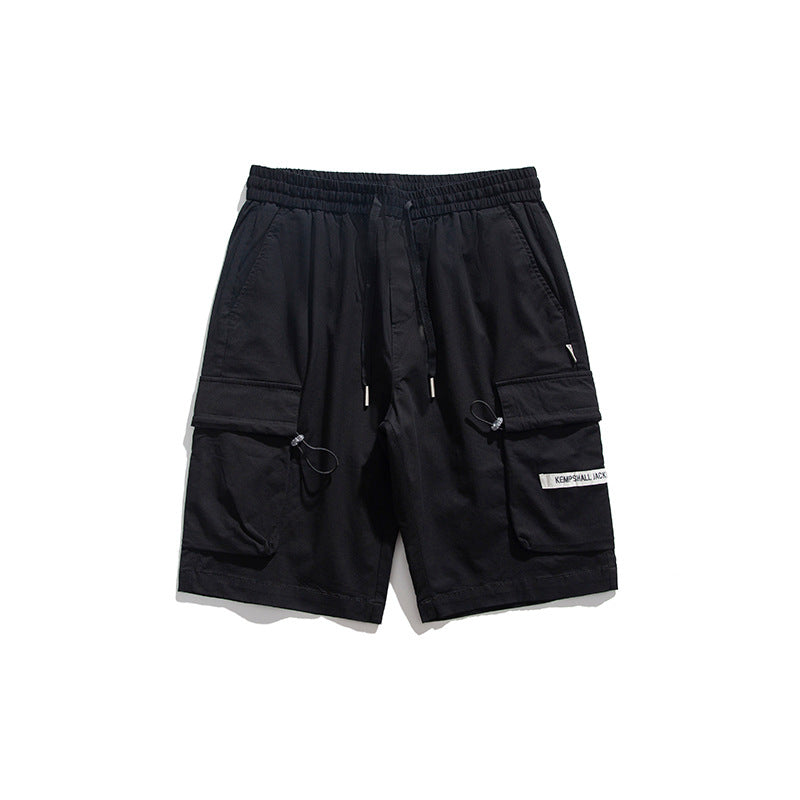 Men Pants Men's Clothes Summer Wear Retro Men's Shorts Casual Loose Two Bags Workwear Fifth Pants Fashion