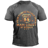 Man T Shirt round Neck Loose Print