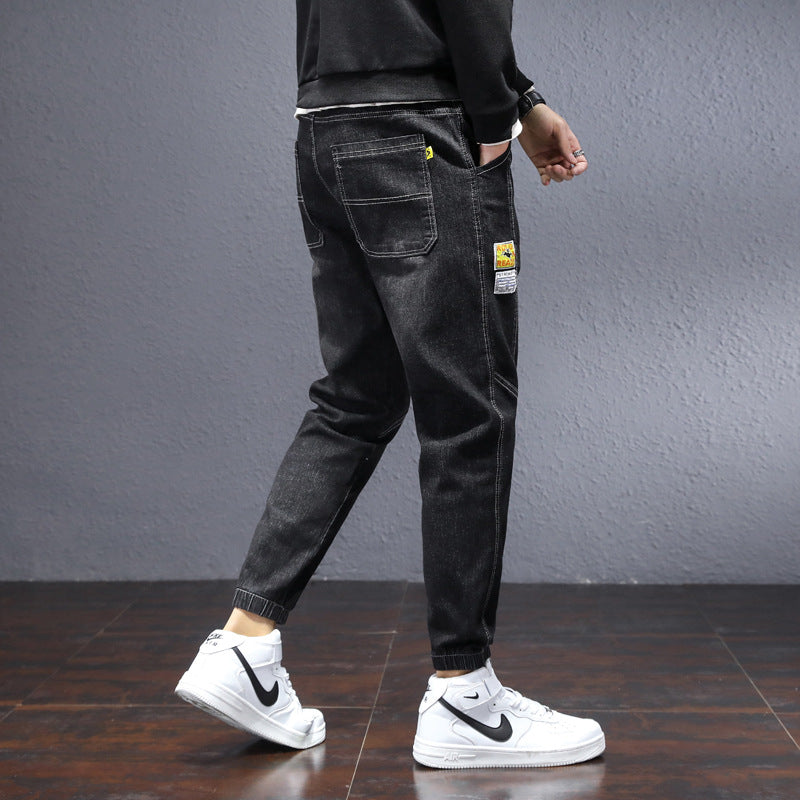 Relaxed Tapered Jean Spring and Autumn Fashion All-Match Casual plus Size Harem Denim