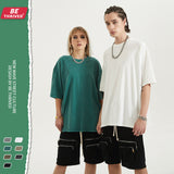 Men's Summer plus Size Vest Retro Sports Casual Top Loose Short-Sleeved T-shirt Men's Men's Top