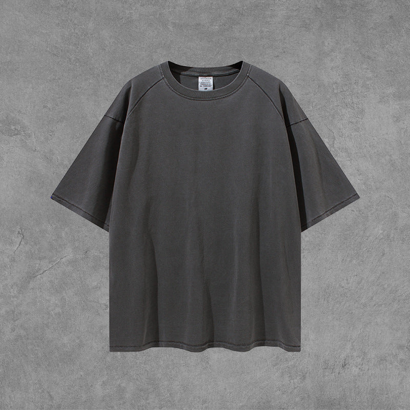 Men's Summer plus Size Vest Retro Sports Casual Top Loose Short-Sleeved T-shirt Men's Men's Top