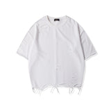 Men's Summer plus Size Loose Sports Top Retro Short Sleeve Outerwear T-shirt Men Top