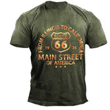 Man T Shirt round Neck Loose Print