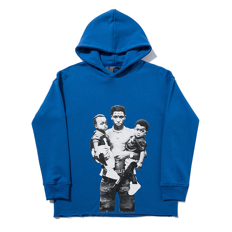 Vlone Hoodie Men's Personality Flow Figure Hooded Sweater Jacket