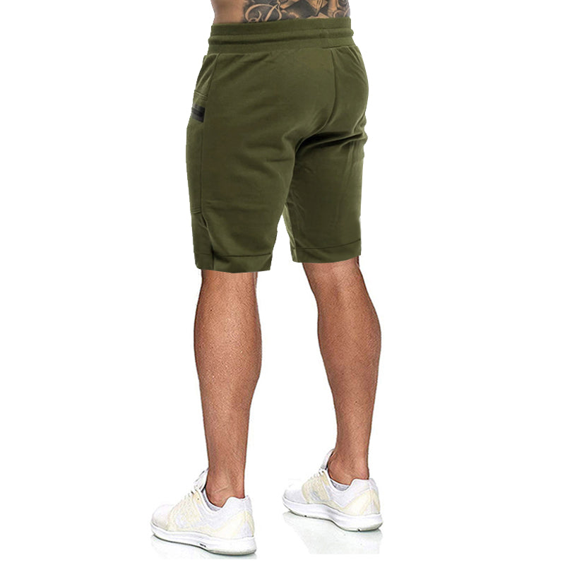 Men Shorts Sports Shorts Summer Men's Pocket Zipper Drawstring Sports Casual Shorts