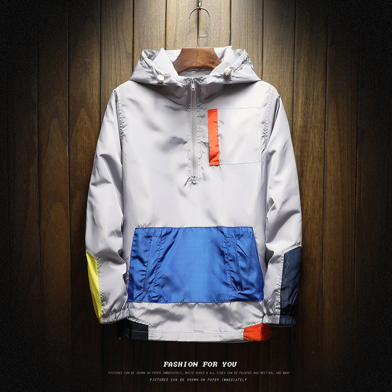 Varsity Jacket for Men Baseball Jackets plus Size Spring Clothes Jacket Men's Fall Men's Clothing Colorblock Hood Pullover Baseball Uniform