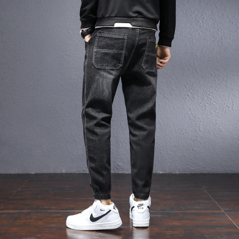 Relaxed Tapered Jean Spring and Autumn Fashion All-Match Casual plus Size Harem Denim