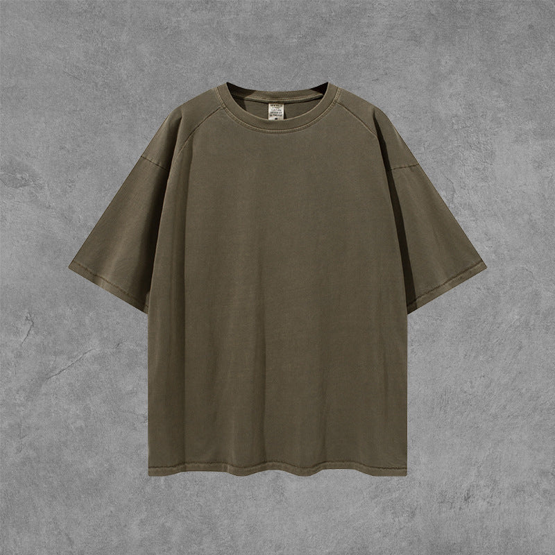 Men's Summer plus Size Vest Retro Sports Casual Top Loose Short-Sleeved T-shirt Men's Men's Top