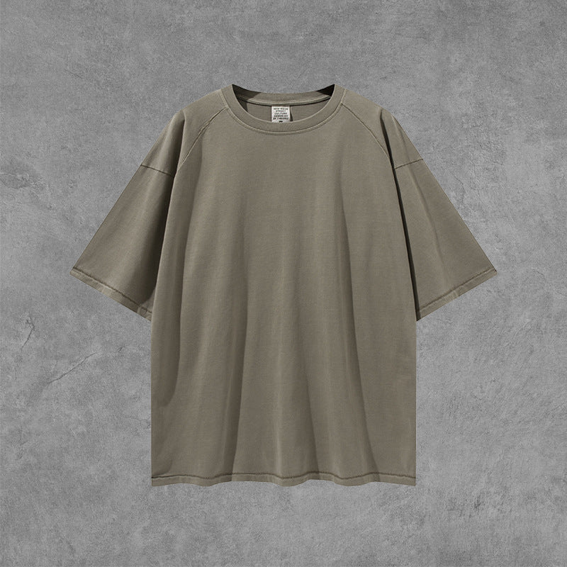 Men's Summer plus Size Vest Retro Sports Casual Top Loose Short-Sleeved T-shirt Men's Men's Top