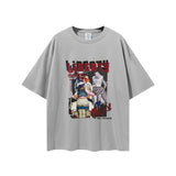 Men's Summer Retro plus Size Loose Top Casual Art Style Short Sleeve T-shirt Men's Top