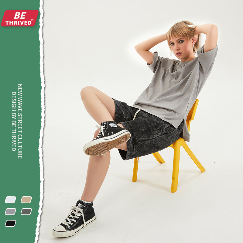 Men's Spring Summer Underwear plus Size Sports Loose Solid Color Short Sleeve T-shirt Men Men Top