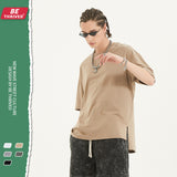 Men's Spring Summer Underwear plus Size Sports Loose Solid Color Short Sleeve T-shirt Men Men Top