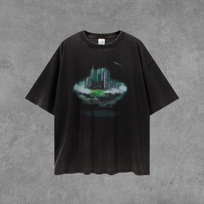 Men's Spring/Summer plus Size Camouflage Retro Sports Casual Short-Sleeved Top Vest T-shirt Men's Men Top