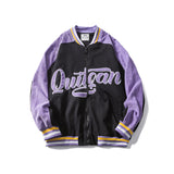 Men's plus Size Retro Sports Baseball Uniform Men's Loose Stitching Pilot Jacket Men's Casual Coat Top