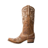 Coachella Ankle Boots Round Toe Brown Viscose Shoes