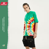 Men's Spring Loose Short Sleeve Large Size Loose Sports Vest Retro T-shirt Men Men Top