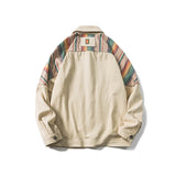 Men's Large Size Sports Retro Spring Jacket Men's Color Matching Workwear Jacket Student Jacket Men's Men Coat