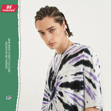 Men's Summer Stitching Loose Short Sleeve Large Size Loose Retro Sports Top Coat T-shirt Men Top