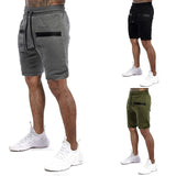 Men Shorts Sports Shorts Summer Men's Pocket Zipper Drawstring Sports Casual Shorts