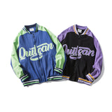 Men's plus Size Retro Sports Baseball Uniform Men's Loose Stitching Pilot Jacket Men's Casual Coat Top