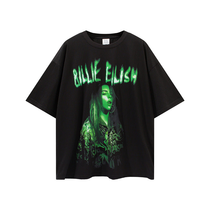 Men's Summer Short Sleeve plus Size Loose Sports Top Casual T-shirt Men's Men's Top