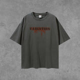 Men's Spring and Summer Large Size Top Loose Short Sleeve Casual Retro Sports T-shirt Men Top