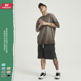 Men's Retro T-shirt High Street plus Size Loose Sports and Leisure Short Sleeve Infmen Top